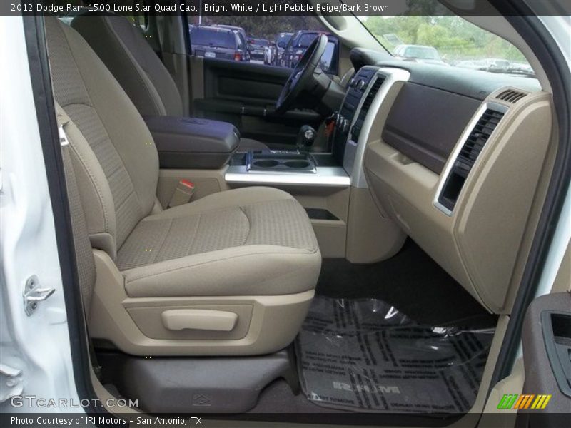 Bright White / Light Pebble Beige/Bark Brown 2012 Dodge Ram 1500 Lone Star Quad Cab