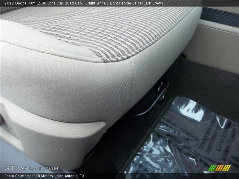 Bright White / Light Pebble Beige/Bark Brown 2012 Dodge Ram 1500 Lone Star Quad Cab