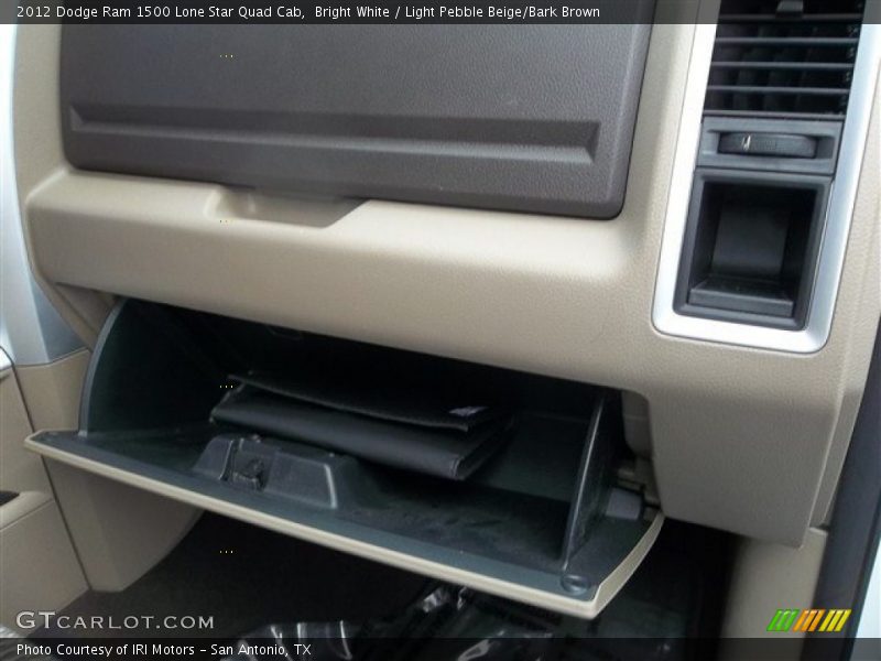 Bright White / Light Pebble Beige/Bark Brown 2012 Dodge Ram 1500 Lone Star Quad Cab