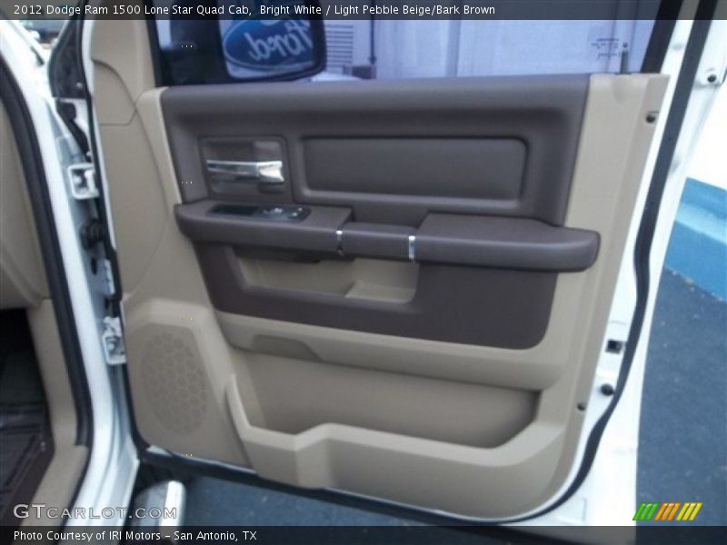 Bright White / Light Pebble Beige/Bark Brown 2012 Dodge Ram 1500 Lone Star Quad Cab