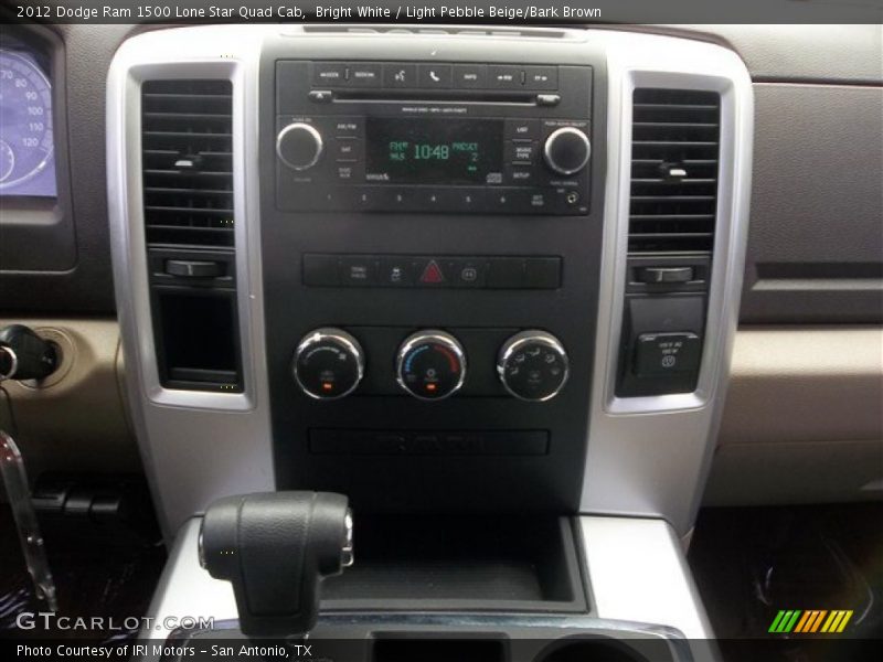 Bright White / Light Pebble Beige/Bark Brown 2012 Dodge Ram 1500 Lone Star Quad Cab