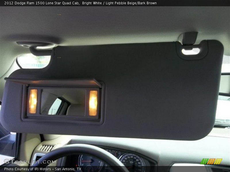 Bright White / Light Pebble Beige/Bark Brown 2012 Dodge Ram 1500 Lone Star Quad Cab
