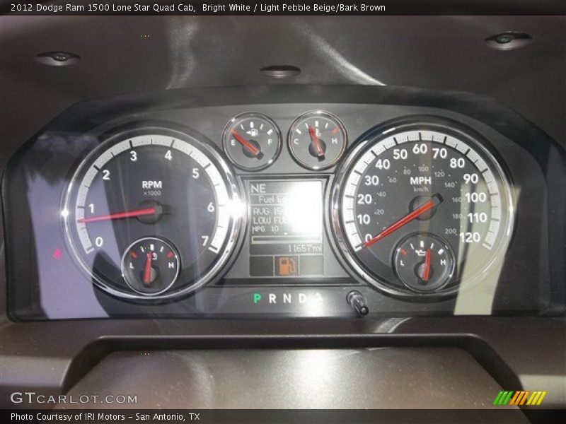 Bright White / Light Pebble Beige/Bark Brown 2012 Dodge Ram 1500 Lone Star Quad Cab