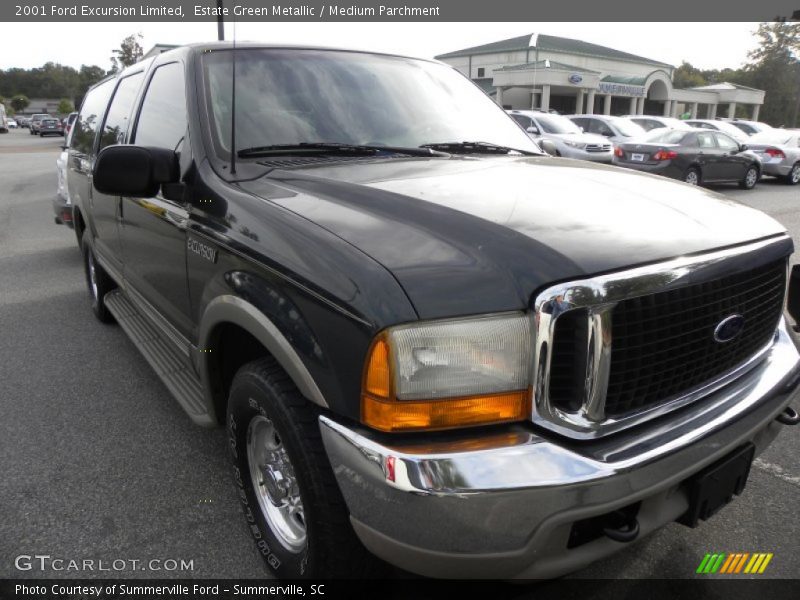 Estate Green Metallic / Medium Parchment 2001 Ford Excursion Limited