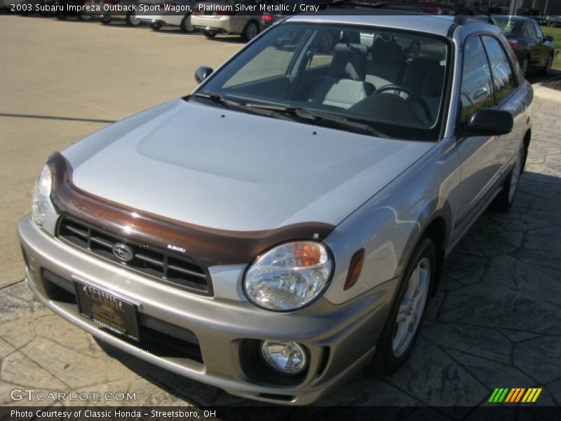 Platinum Silver Metallic / Gray 2003 Subaru Impreza Outback Sport Wagon