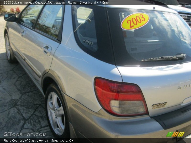 Platinum Silver Metallic / Gray 2003 Subaru Impreza Outback Sport Wagon