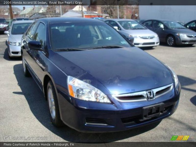 Royal Blue Pearl / Gray 2006 Honda Accord SE Sedan