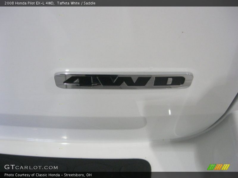 Taffeta White / Saddle 2008 Honda Pilot EX-L 4WD