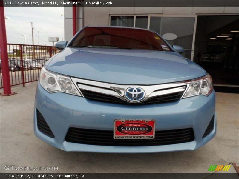 Clearwater Blue Metallic / Ash 2012 Toyota Camry Hybrid LE