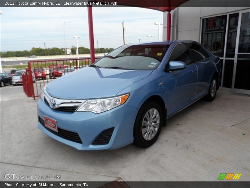 Clearwater Blue Metallic / Ash 2012 Toyota Camry Hybrid LE