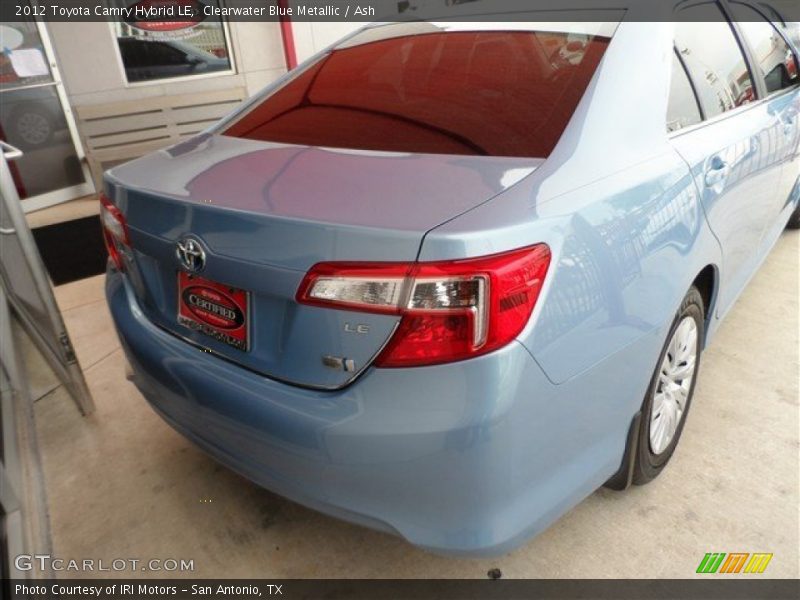 Clearwater Blue Metallic / Ash 2012 Toyota Camry Hybrid LE