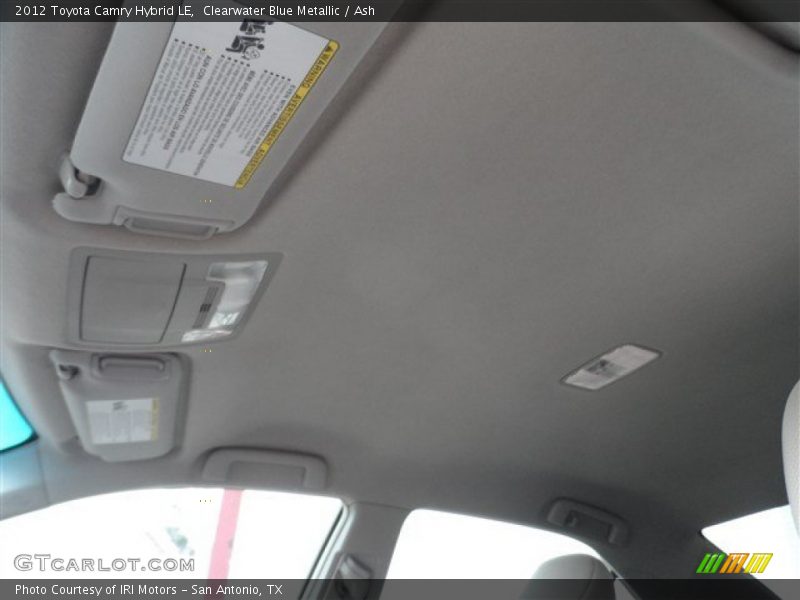 Clearwater Blue Metallic / Ash 2012 Toyota Camry Hybrid LE