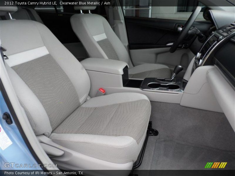 Clearwater Blue Metallic / Ash 2012 Toyota Camry Hybrid LE