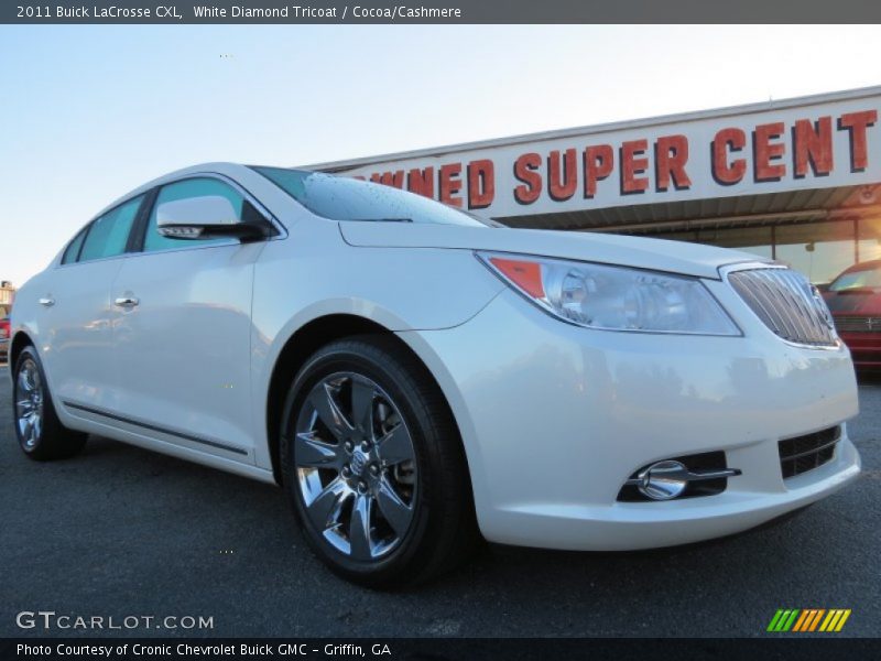 White Diamond Tricoat / Cocoa/Cashmere 2011 Buick LaCrosse CXL