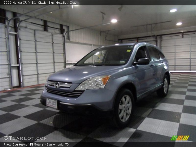 Glacier Blue Metallic / Gray 2009 Honda CR-V EX