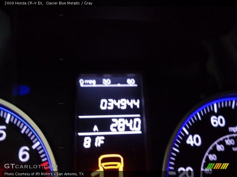 Glacier Blue Metallic / Gray 2009 Honda CR-V EX