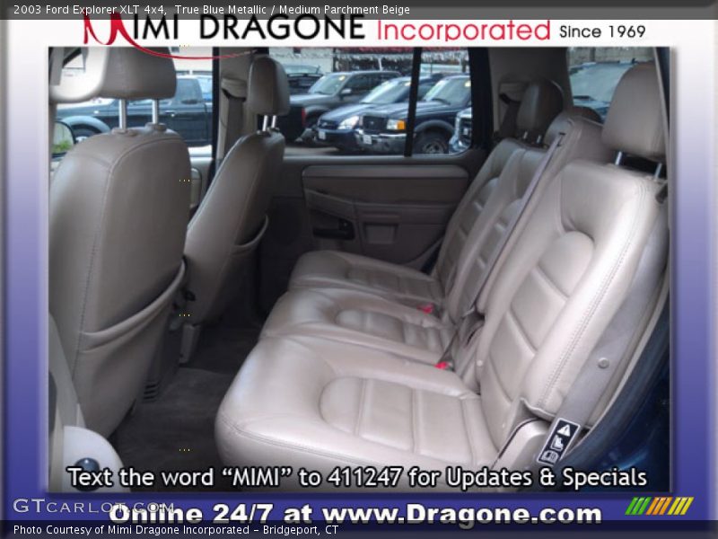 True Blue Metallic / Medium Parchment Beige 2003 Ford Explorer XLT 4x4