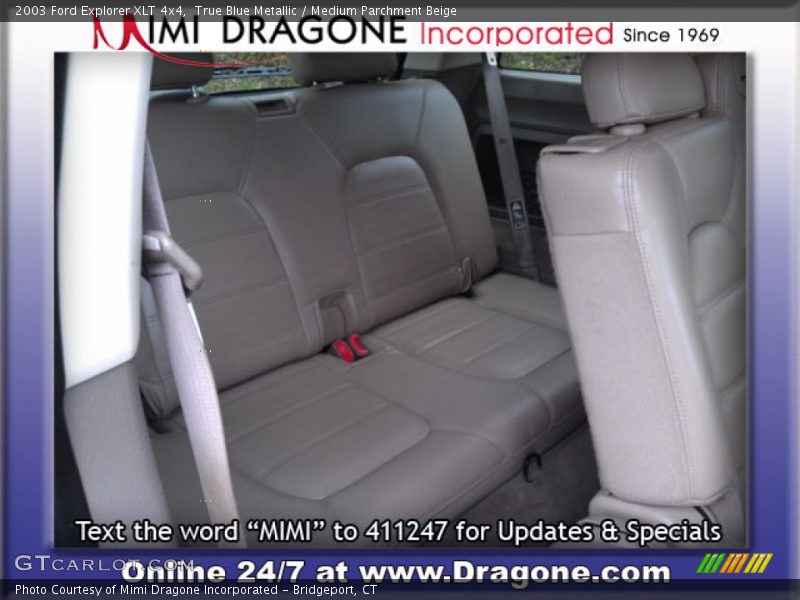 True Blue Metallic / Medium Parchment Beige 2003 Ford Explorer XLT 4x4
