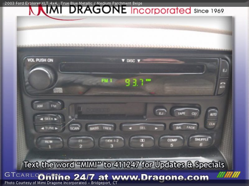 True Blue Metallic / Medium Parchment Beige 2003 Ford Explorer XLT 4x4