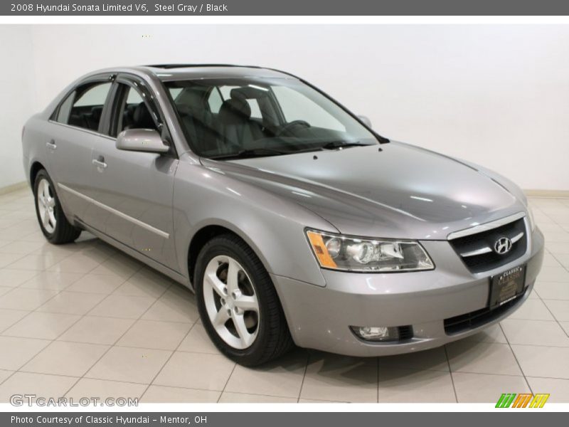 Steel Gray / Black 2008 Hyundai Sonata Limited V6
