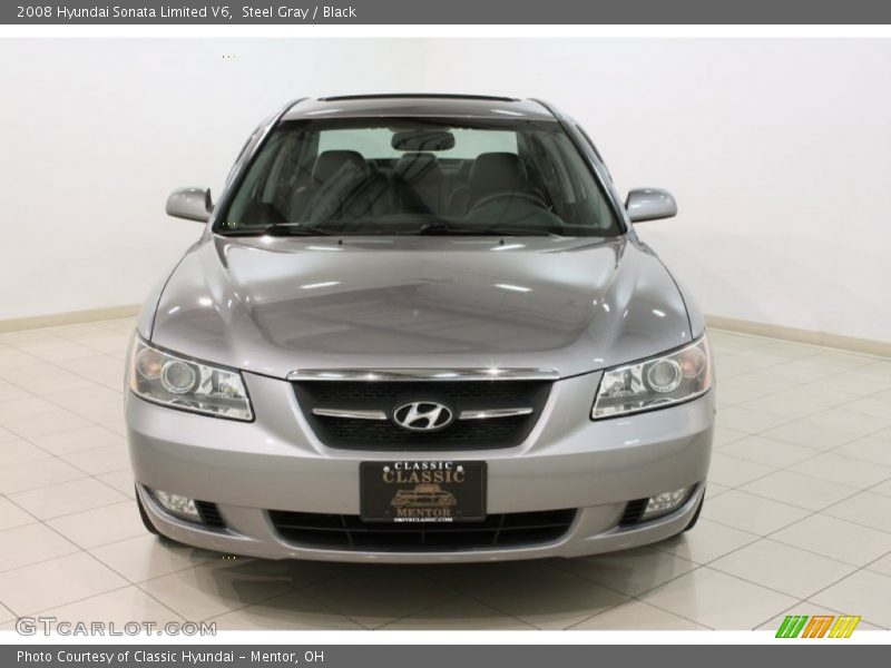 Steel Gray / Black 2008 Hyundai Sonata Limited V6