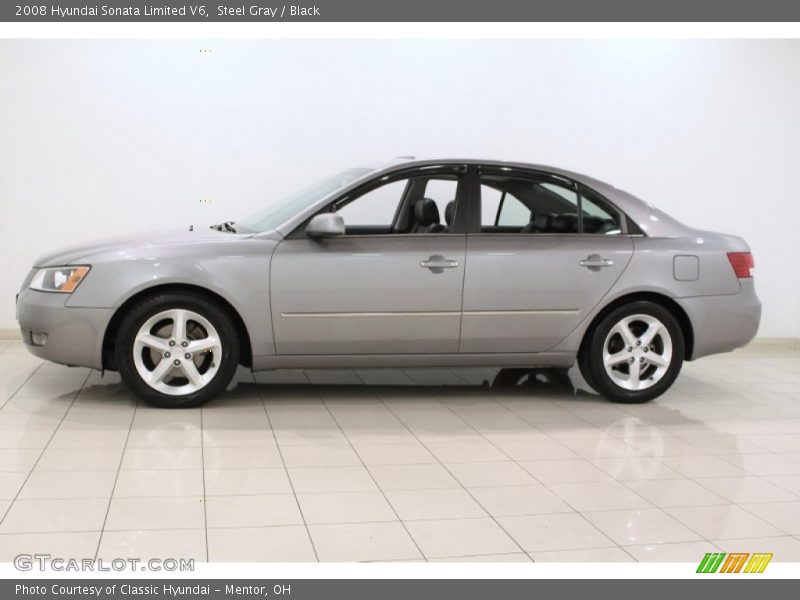 Steel Gray / Black 2008 Hyundai Sonata Limited V6