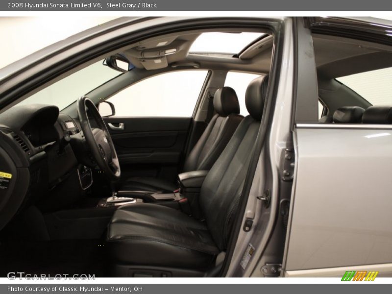 Steel Gray / Black 2008 Hyundai Sonata Limited V6