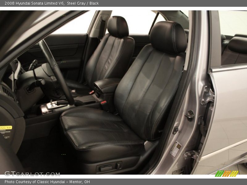 Steel Gray / Black 2008 Hyundai Sonata Limited V6