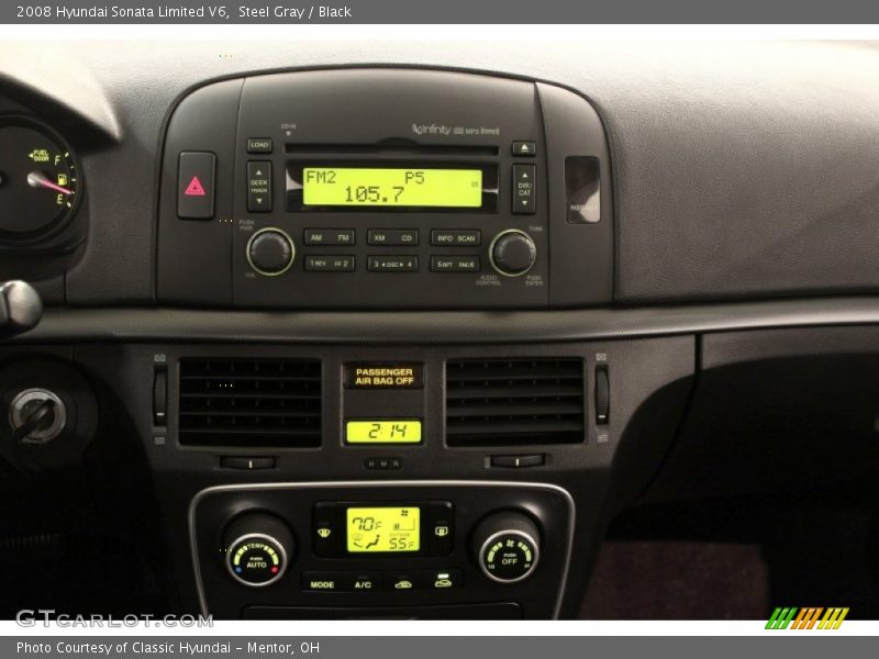 Steel Gray / Black 2008 Hyundai Sonata Limited V6