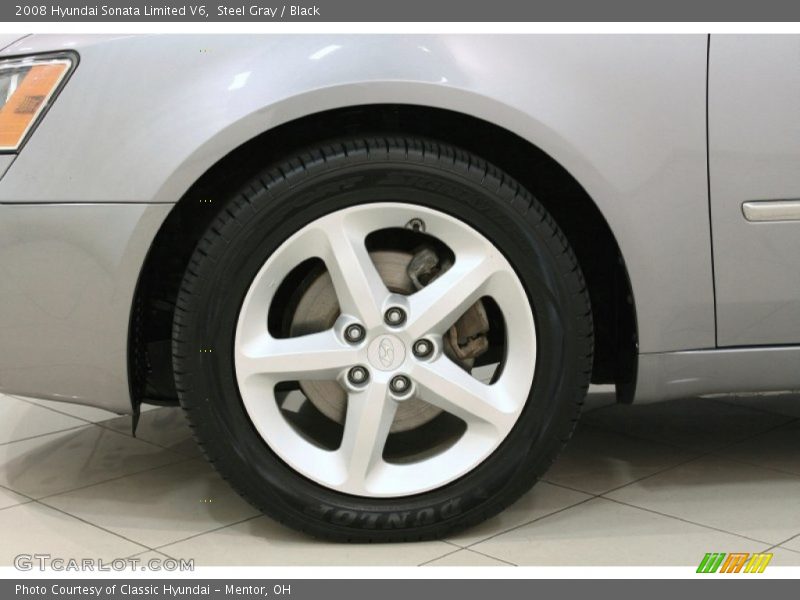 Steel Gray / Black 2008 Hyundai Sonata Limited V6