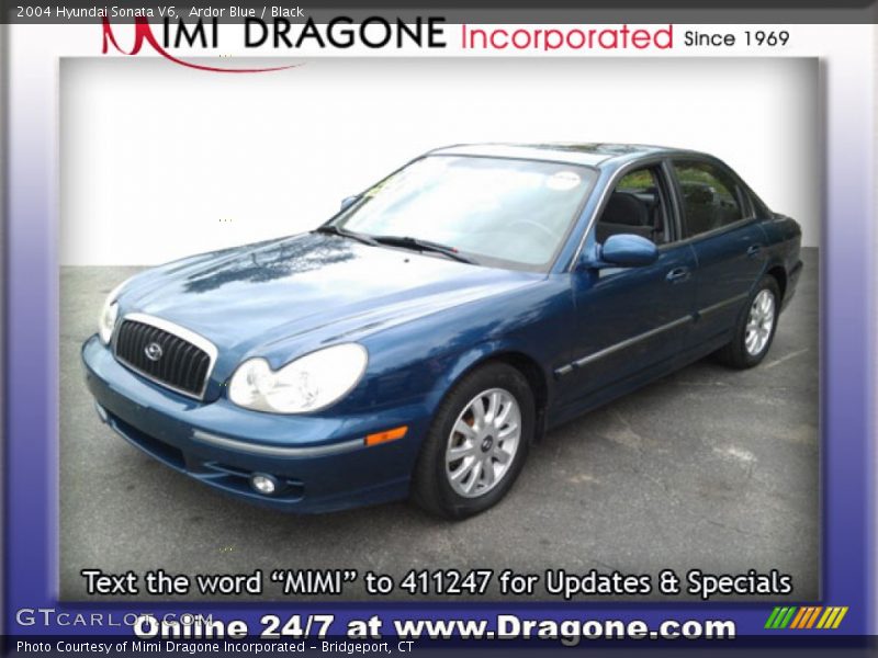 Ardor Blue / Black 2004 Hyundai Sonata V6