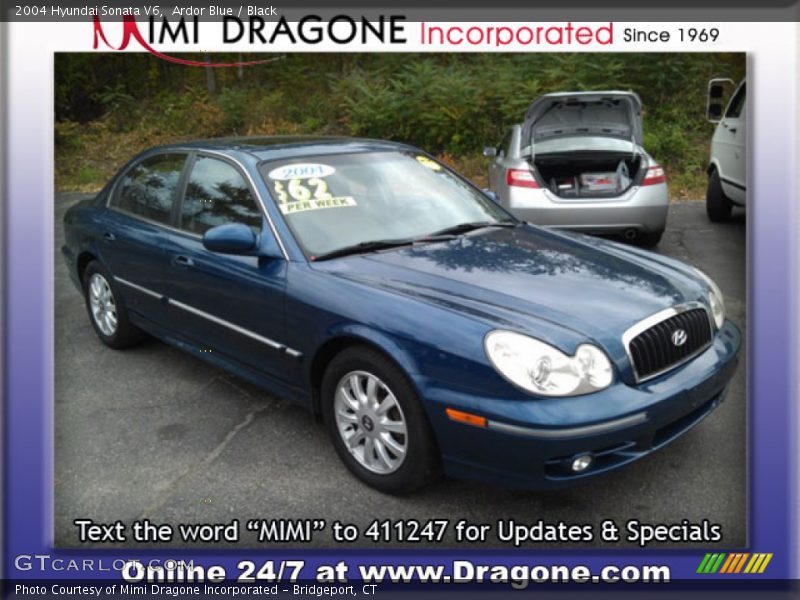 Ardor Blue / Black 2004 Hyundai Sonata V6
