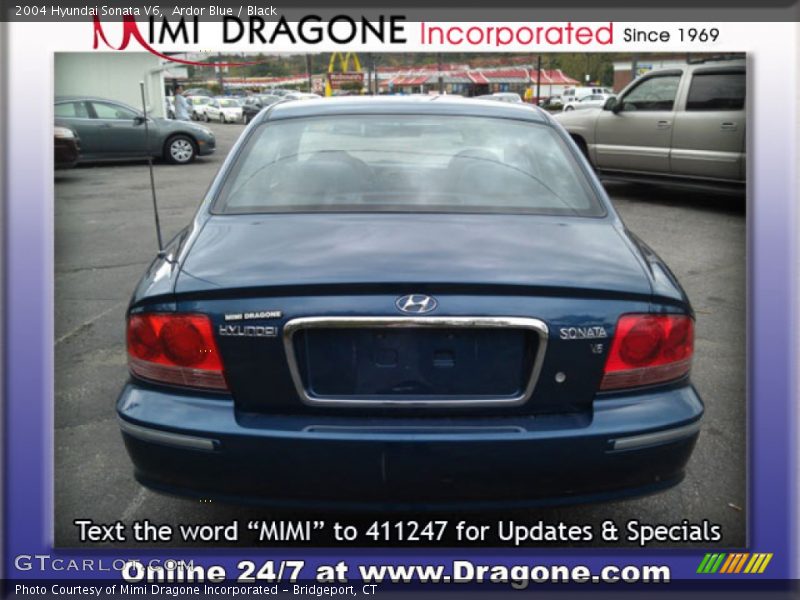 Ardor Blue / Black 2004 Hyundai Sonata V6