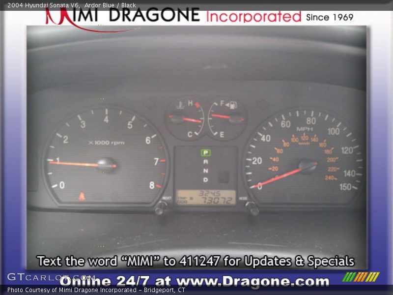 Ardor Blue / Black 2004 Hyundai Sonata V6
