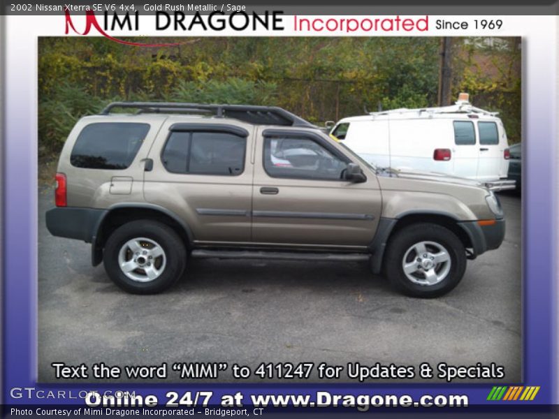 Gold Rush Metallic / Sage 2002 Nissan Xterra SE V6 4x4