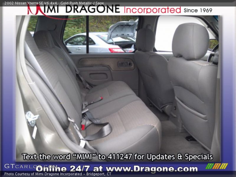 Gold Rush Metallic / Sage 2002 Nissan Xterra SE V6 4x4