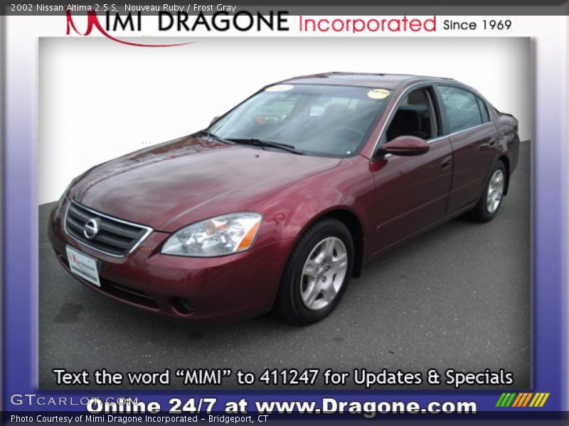 Nouveau Ruby / Frost Gray 2002 Nissan Altima 2.5 S