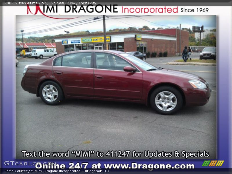 Nouveau Ruby / Frost Gray 2002 Nissan Altima 2.5 S