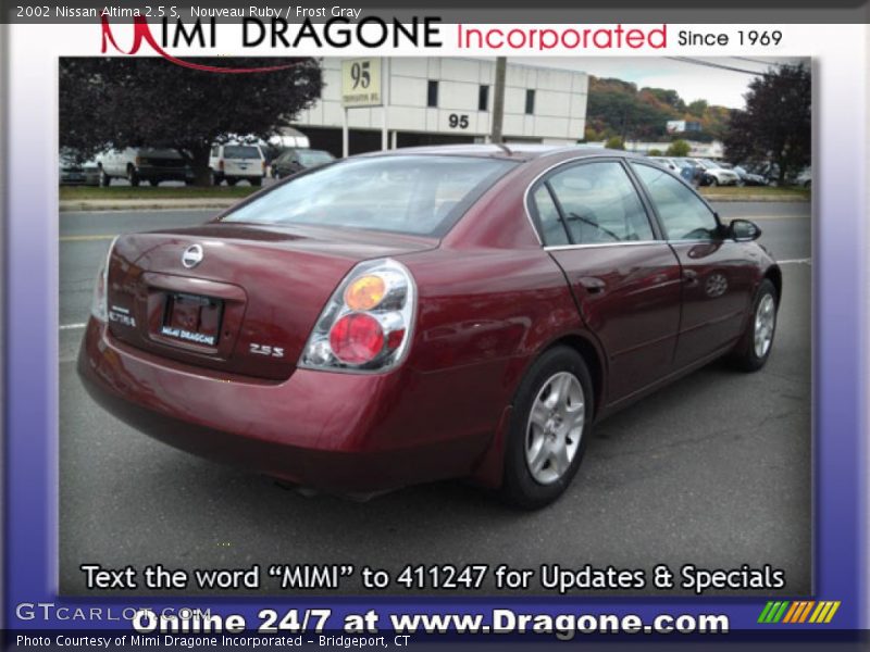 Nouveau Ruby / Frost Gray 2002 Nissan Altima 2.5 S