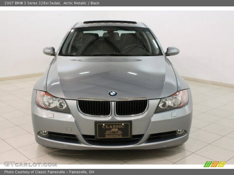 Arctic Metallic / Black 2007 BMW 3 Series 328xi Sedan