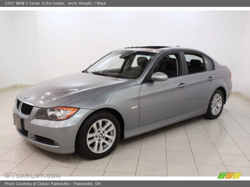 Arctic Metallic / Black 2007 BMW 3 Series 328xi Sedan