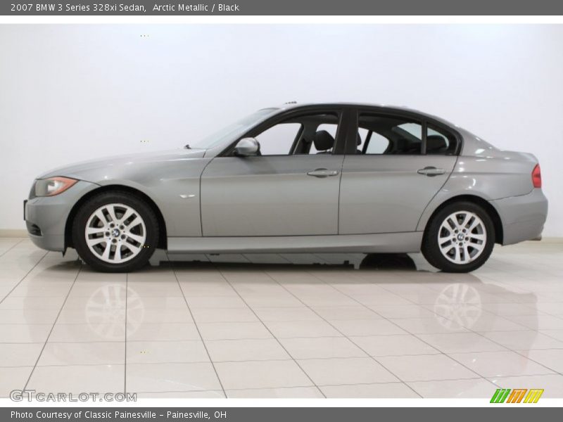 Arctic Metallic / Black 2007 BMW 3 Series 328xi Sedan