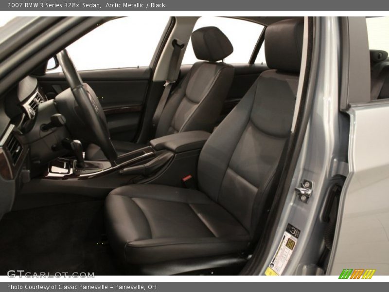 Arctic Metallic / Black 2007 BMW 3 Series 328xi Sedan