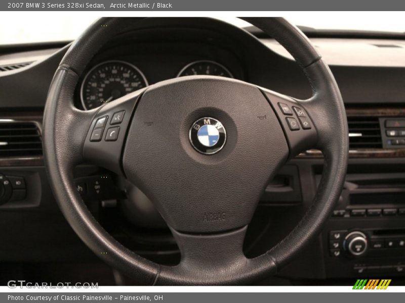 Arctic Metallic / Black 2007 BMW 3 Series 328xi Sedan