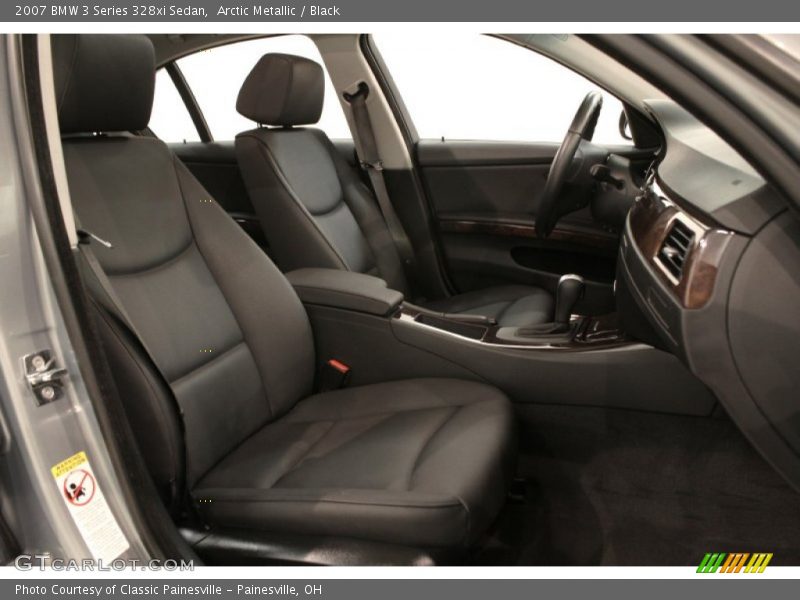 Arctic Metallic / Black 2007 BMW 3 Series 328xi Sedan