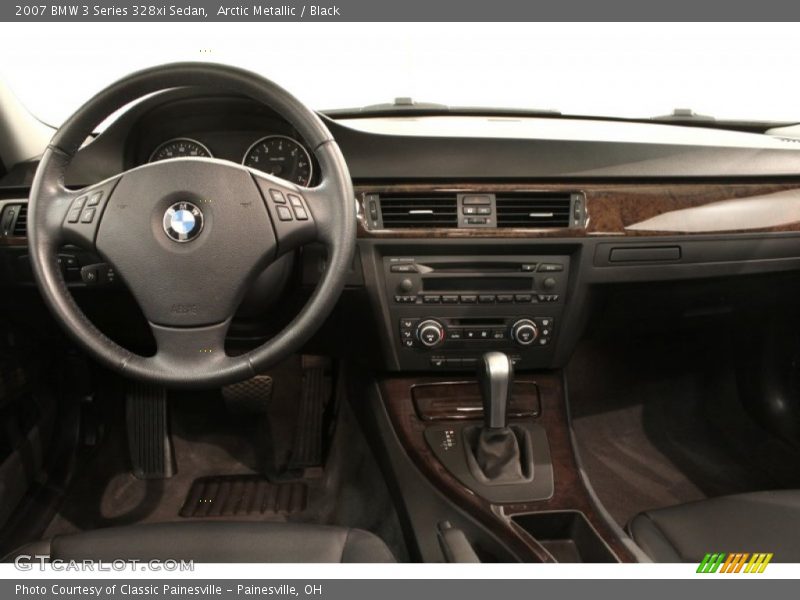 Arctic Metallic / Black 2007 BMW 3 Series 328xi Sedan