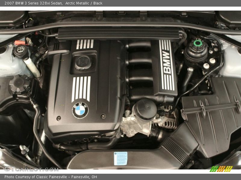 Arctic Metallic / Black 2007 BMW 3 Series 328xi Sedan