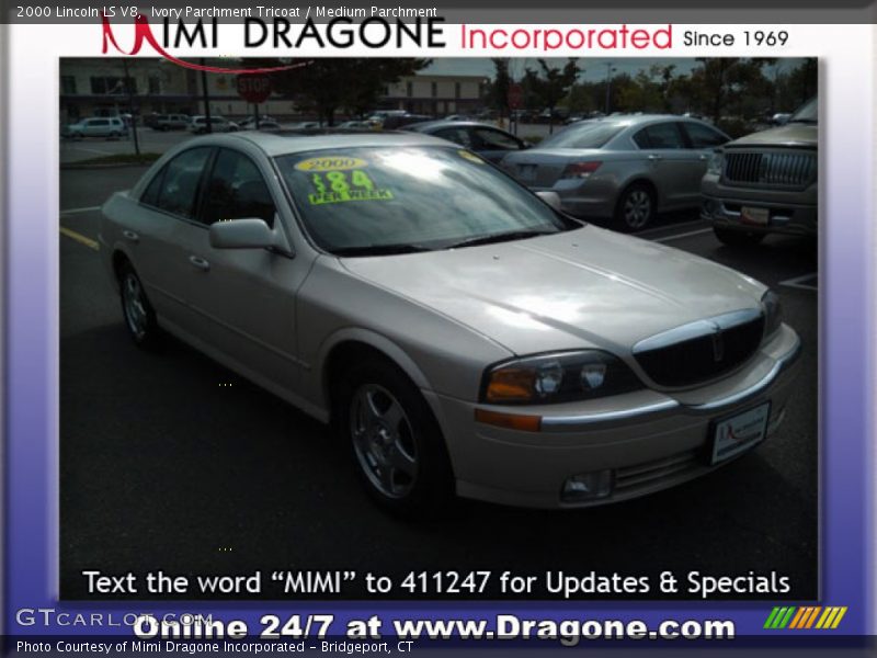 Ivory Parchment Tricoat / Medium Parchment 2000 Lincoln LS V8