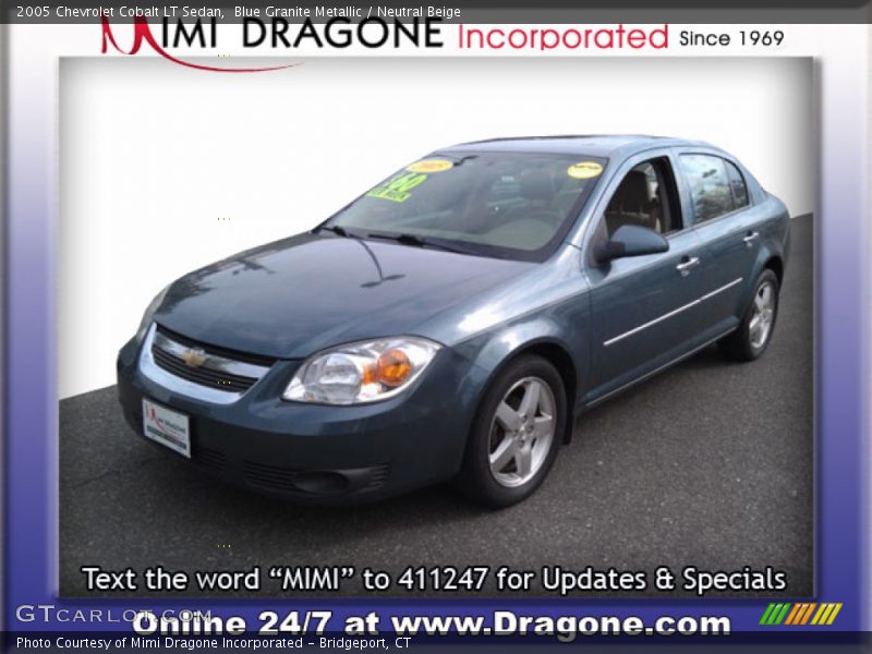 Blue Granite Metallic / Neutral Beige 2005 Chevrolet Cobalt LT Sedan