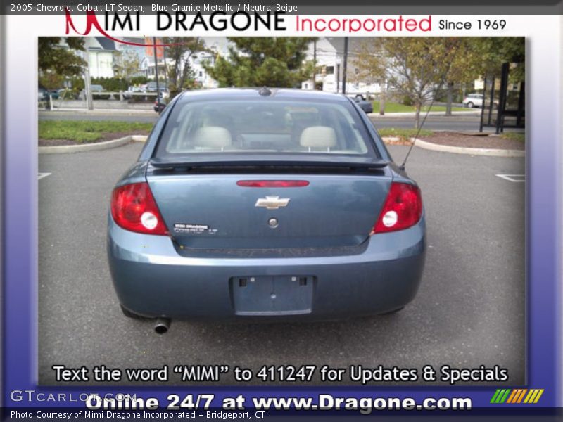 Blue Granite Metallic / Neutral Beige 2005 Chevrolet Cobalt LT Sedan